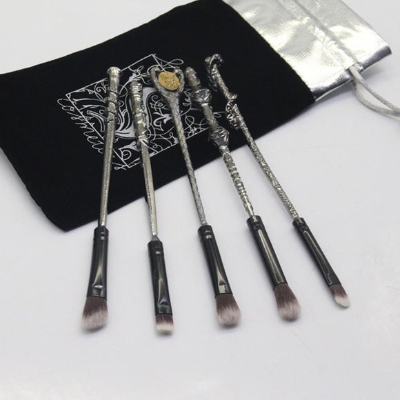 Makeup New 5pc Harry Potter Wand Makeup Brush Set Wpouch Poshmark